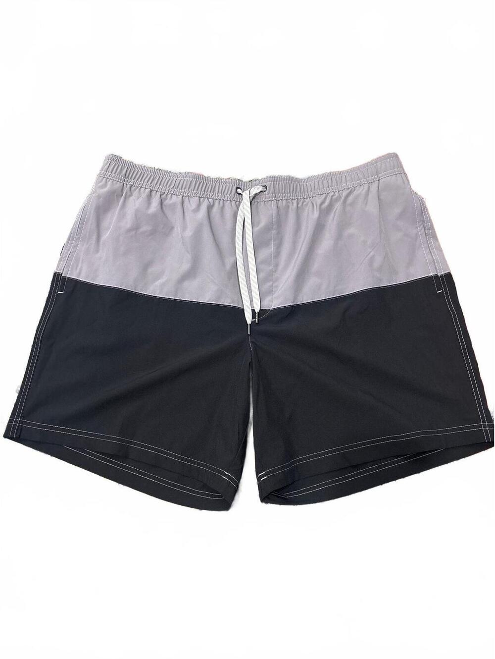 Sonoma Colorblock Swim Shorts in Gray and Black, Size XL